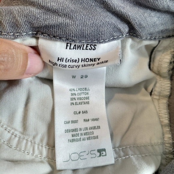 Joe's Gray Hi Rise Skinny Ankle Jeans Size 29 - Picture 6 of 8